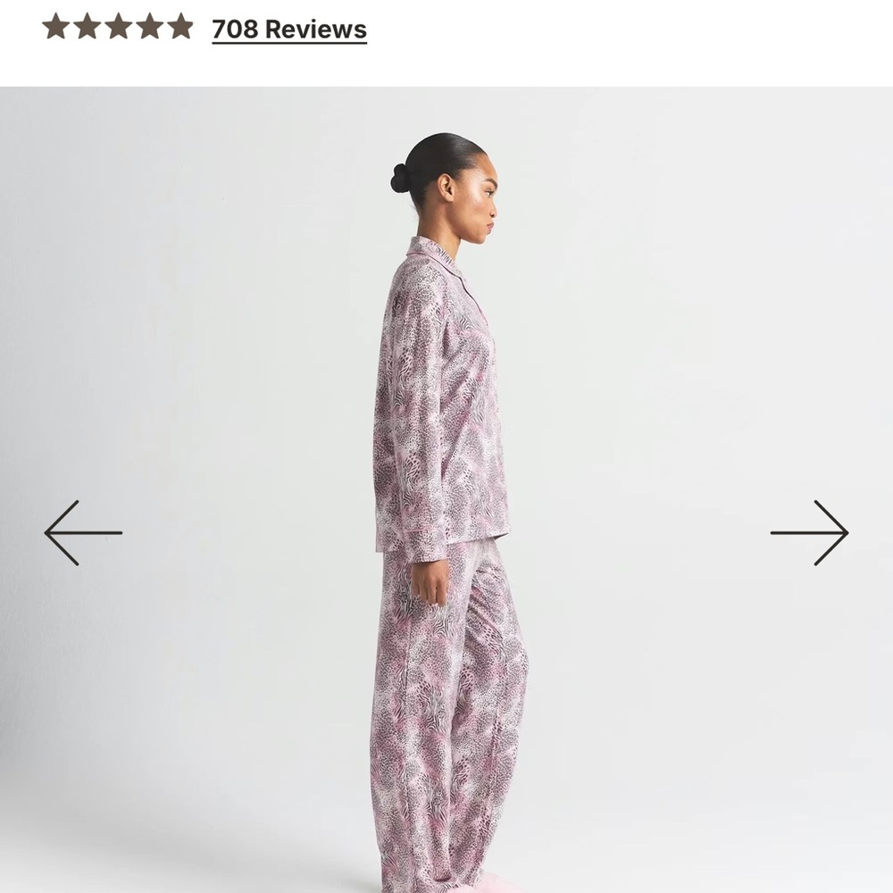 Skims Bloom Leopard Print Pajama Set - Picture 4 of 5
